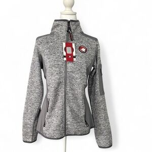 Canada weather gear women M jacket  Grey Authentic heritage sportswear zip NWT